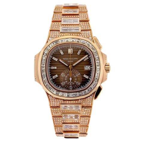 patek philippe nautilus gold kautschuk|patek philippe full diamond.